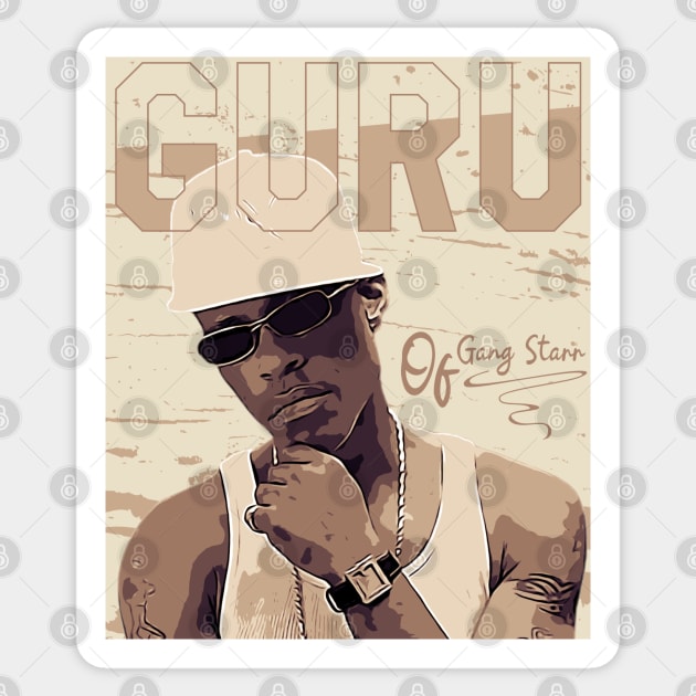 Guru of Gang Starr Sticker by Degiab